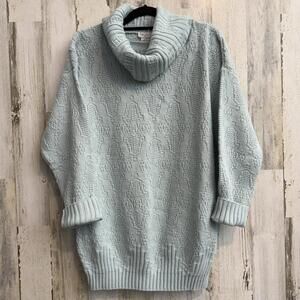 Talbots Women's Large Light Blue Turtleneck Sweater Pullover Cozy Fall Casual
